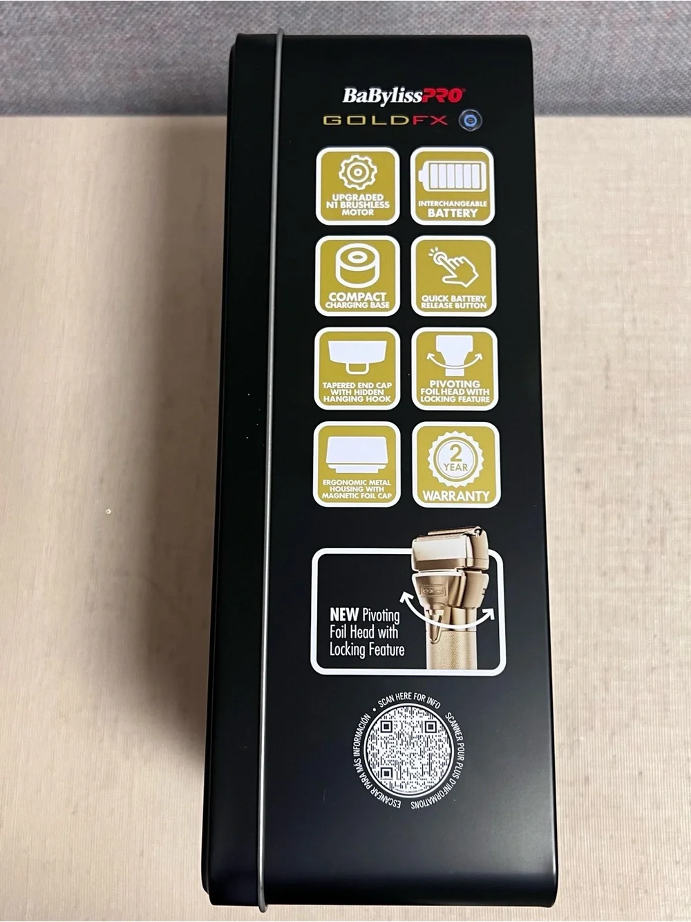 BabylissPro GoldFX FXONE Double Foil Shaver Model FX79FSG NEW